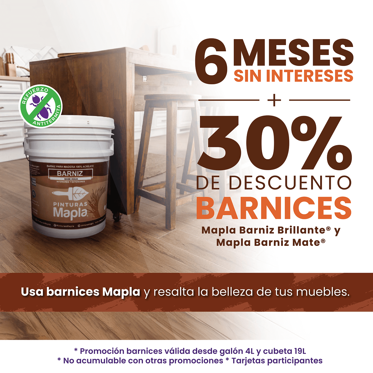 Descuento barniz